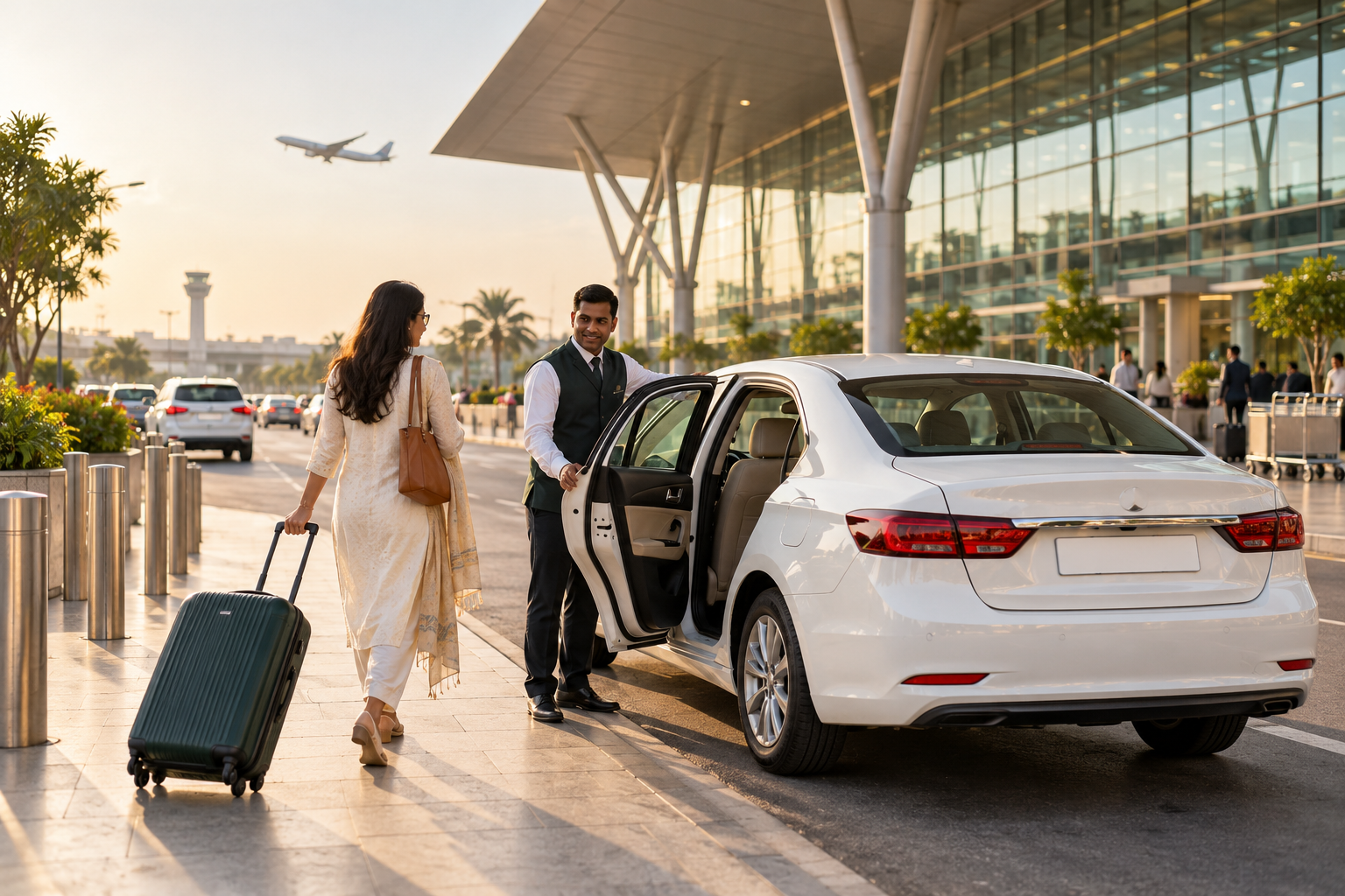 Representative airport transfers travel scene